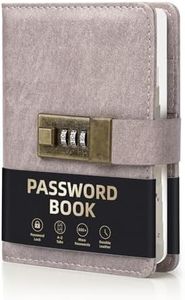WEMATE Password Book with Lock, Password Book with Alphabetical Tabs 600+ Password Spaces, Password Organizer Logbook with Lock, Password Keeper for Computer & Website Logins (4.3X 6.18in) Pink