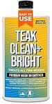 Teak Cleaner Brightener for Wood Teak Oil or Teak Sealer for Boats, Indoor Furniture, Shower Stool & Wood Outdoor Furniture Restorer Kit Clean & Bright for Stains