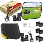 Roykaw Golf Cart No Drilling Folding Side Rearview Mirror with LED Turn Signal Light
