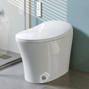 HOROW Smart Toilet with Heated Bidet, Modern Bidet Toilet With Instant Warm Water, Pre-Wet, Tankless Toilet with Dual Flush System 1/1.27 GPF