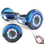 GeekMe Hoverboards for kids 6.5 Inch Electric Scooter Board with Bluetooth - Speaker - Beautiful LED Lights Gift for kids and teenager and adults