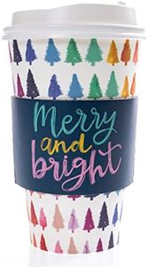 Graphique Disposable Travel Cups | Rainbow Trees Design | Set of 12 | Includes Cups, Lids, & Sleeves | Hot Coffee, Chocolate, Tea | Cold Beverages | Drinks to Go | 16 oz