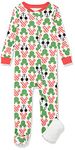 Amazon Essentials Baby Unisex Disney Star Wars Marvel Footed Sleepers, Mickey Holiday, 12 Months