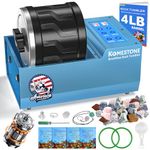 Professional Rock Tumbler Kit – 4LB Large Capacity Barrel with Brushless Motor & Heavy Metal Base, Adjustable Speed & 9-Day Timer, Includes All Accessories, Rock Polisher for Adults & Collectors