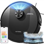 Ultenic D10 Powerful Robot Vacuum Cleaner with Mop 5000Pa, 15min Lidar Quick Map, Allergy Friendly, Carpet Auto-boost, Time Scheduled, Siri/Alexa/Google/APP Remote Control Hoover for Floor Pet Hair