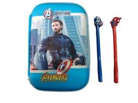 FETE PROPZ Multipurpose k Avengers Jumbo Pencil/Pen Pouch and Pencil 3D EVA Hardtop Pouch Bag Case for School Supplies for Kids Pouch for Boys Birthday Gift for Kids (Captian America 2, Multicolor)