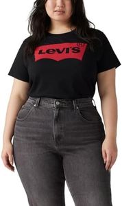 Levi's Women's Plus Size Perfect Tee-Shirt, Batwing Black, 3X