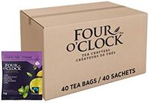 Four O'Clock Organic Fairtrade Herbal Tea Ginger Lime Mint, Non-Gmo, Kosher, Gluten-Free, 40 Count, Pyramid, 159g