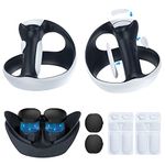 MoKo PS VR2 Accessories Kit Compatible with PlayStation VR2 with 2 Silicone Pad Kit Handle Grip for VR2 Sense Controller & 1 Anti-dust Cover for PS VR2 Lens, Easy to Install, Precise Cut, Anti-Sweat