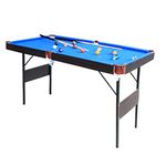 vocheer Pool Table, 55 Inch Folding Pool Table Steady Billiard Table Space Saving Table for Kids and Adults with All Accessories Included, Blue