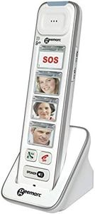 Geemarc PHOTODECT 295 Extra Phone - Wireless Hearing impaired Phone with 4 Photo Buttons and Speaker - Particularly Useful for Dementia - German Version
