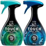 Febreze Fabric Refresher Spray, Unstopables Touch Pet Odor Eliminator for Home & Strong Odors, Fresh & Breeze, 16.9 Oz (2 Count)