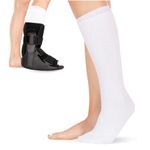 BraceAbility Replacement Sock Liner for Orthopedic Walking Boots | Medical Tube Socks to wear Under Air Cam Walkers and Fracture Boot Casts (Single)