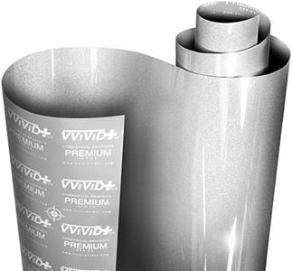 VViViD+ Ultra Gloss Silver Metallic Vinyl Car Wrap Premium Paint Replacement Film Roll with Nano Air Release Technology, Stretchable Protective Cap Liner, Self Adhesive, Indoor Outdoor (1ft x 5ft)