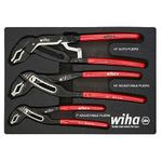 Wiha 34690 3 Piece Classic Grip V-Jaw Tongue and Groove Pliers Tray Set