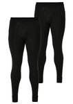 Comfneat Men's 2-Pack Thermal Leggings Underwear Bottoms Long Johns (Black Bottoms 2-Pack, L)