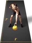 7' x 3' x 7mm Extra Large Exercise Mat, 21 Sq.Ft Heavy Duty PVC Gym Mat for High-Intensity Home Workout & Exercise Equipment, Extreme Anti-Slip and Firm-Grip Rubber Gym Flooring for Home Gym,