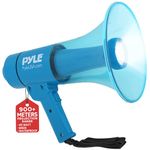 Pyle 40W Waterproof Megaphone Speaker, Loud Bullhorn Megaphones with Siren, Adjustable Volume & LED Flashlight, AA Battery Powered, Indoor-Outdoor Use, Perfect for Police, Football, Kids & More