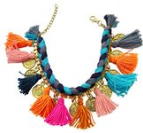 Fuschianet Accessories Women Men Thread Tassel Dhoni Disha Patani Multi Color Bracelet (Pastel Multicolor)