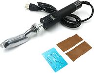 YVOKERN Digital Display Electric Mini Iron for Craft Leather Repair Shoes Bag Crease Removal Vinyl Heat Transfer Doll Clothes Ironing, 50-350℃ Adjustable, with High Temp Tape Black