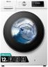 Hisense WFQA1214EVJM Freestanding 12 KG Front Load Washing Durable Inverter Machine Steam Wash Quick Wash 15 Washing Programs 1400 RPM White Energy Rating A