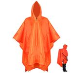 Toasis Multifuntional Poncho Raincoat with Hoods (Orange)