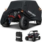 NEVERLAND UTV Cover Waterproof Outdoor - Oxford Cloth Compatible with Polaris Ranger RZR Yamaha Rhino Can-Am Commander Defender Honda Pioneer Sxs Teryx 2-3 Passenger Black (Up to 125”)