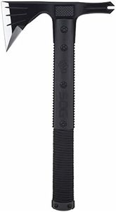 SOG Survival Hawk - Specialty Outdoor Tactical Hatchet, Fire Starter, Nail Puller, Hammer, Multi-Purpose Blade with Reflective Paracord Wrapped Handle (SK1001-CP),Black