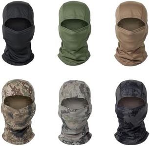 Breathable Full Face Mask with UV Protection - Motorcycle Balaclava for Outdoor Sports & Cold Weather Activities (Standard, A17-6PC, ONE Size)