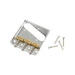 Fender 099-0806-100 Telecaster Chrome Bridge Assembly with 3 Brass Saddles for American Vintage and Mexican Vintage Telecaster