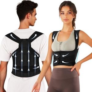 Posture Corrector for Women - Back Brace, Adjustable & Breathable - Upper Back Pain Relief, Shoulder Straightener - Improves Posture, Corrects Hunchback - Ideal for Office, Daily Wear & Exercise - Medium