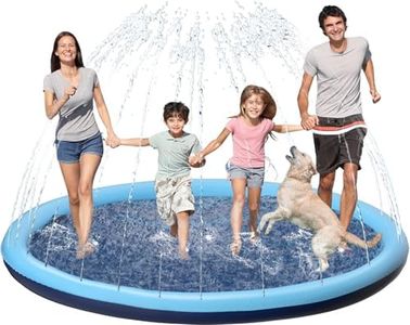 Kids Dog Splash Pad Sprinkler - Jasonwell Non Slip Dog Sprinkler Pad Splash Pool Puppy Dogs Pool Summer Outdoor Water Toys Backyard Durable Splash Pad for Toddlers Kids Small Medium Large Dogs Pet