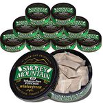 Smokey Mountain Wintergreen Pouches - .8oz Canister (10 Can Box) Tobacco Free by Smokey Mountain Snuff
