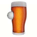 Golf Gifts for Men, 20oz Beer Glass with Real Golf Ball Embedded, Unique Birthday Golf Gift, Made in the UK