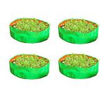 cocogarden HDPE UV Protected Green Round Shaped Grow Bags 15X6 inch (Pack of 4) | Plant Bags for Home Garden | Growing Bags for Terrace Flowers and Vegetables Gardening | Indoor and Balcony Gardening