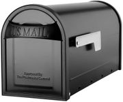 Architectural Mailboxes 8760B-10 Carlisle Postmount Mailbox, Medium, Black