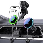 MOKPR for MagSafe Car Mount Charger, Magnetic Phone Holder for Your Car Charger Dash Windshield Vent Magnetic Wireless Car Charger Mount for iPhone 17 16 15 14 13 12