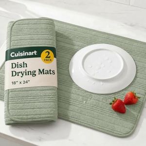 Cuisinart Dish Drying Mat for Kitchen Counter, 2-Pack XL 18"x24"