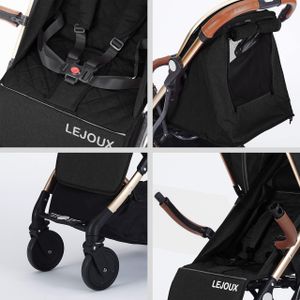 Lejoux Baby Stroller – Black Lightweight Pushchair