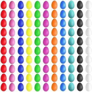 66 Pcs Plastic Egg Shakers Easter Egg Shaker Percussion Musical Maracas Eggs Plastic Easter Egg for Kids Toys Learning DIY Painting(11 Colors)