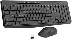 Wireless Keyboard and Mouse Combo,EarlyLit 2.4G Full-Sized Ergonomic Keyboard Mouse,Cordless USB Mouse and Keyboard,12 Shortcut Keys and Quiet Click for Computer/Laptop/Windows/Mac