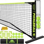 Bltend Pickleball Net, 22FT Regulation Size Portable Pickleball Set with Net, 8 Pickle Balls, Court Marker, Carry Bag and Tape Measure, Pickle Ball Net Gifts for Indoor Outdoor Driveway Game