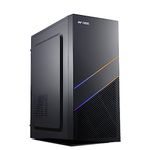 Ant Esports SI24 Value Series Mid-Tower Computer Case/Gaming Cabinet - Black | Support ATX, Micro- ATX, Mini-ITX | Pre-Installed 1 Rear Fan