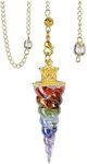 JOVIVI Gold Crown 7 Chakra Crystal 