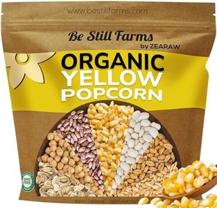 Yellow Organic Popcorn Kernels (5lb) Be Still Farms - Hulless Uncooked Corn Bulk Great for Movie Night - Healthy Microwave Snacks Ideal for Popping - USA Grown | USDA Certified | Vegan | Non-GMO