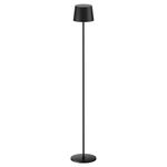 Lundwa Cordless Floor Lamp, 7000mAh Battery Operated Floor Lamp, IP54 Waterproof Outdoor Modern Black Standing Lamp Rechargeable, Adjustable Height Floor Lamp for Outdoor/Indoor/Patio(Black)