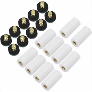 10 Pairs 13mm Soft Grey Cue Tips Screw-On Billiard Cue Tip with Pool Cue Stick Ferrules Soft Grey Tips Set for Enhanced Play