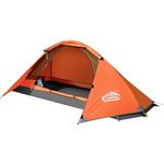 camppal Professional 1 Person Extreme Space Saving Single Bracket Tent, 4 Season Mountain Tent, Lightweight Backpacking Tents, Waterproof Durable Hiking Beach Hunting Camping Tent (MT051) (Orange)