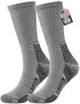 SAMSOX Merino Wool Hiking Socks, Made in USA Midweight with Targeted Cushion, Bozeman Lite L