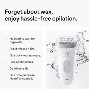 Braun Silk-épil 7 Epilator – White Wet & Dry Hair Removal